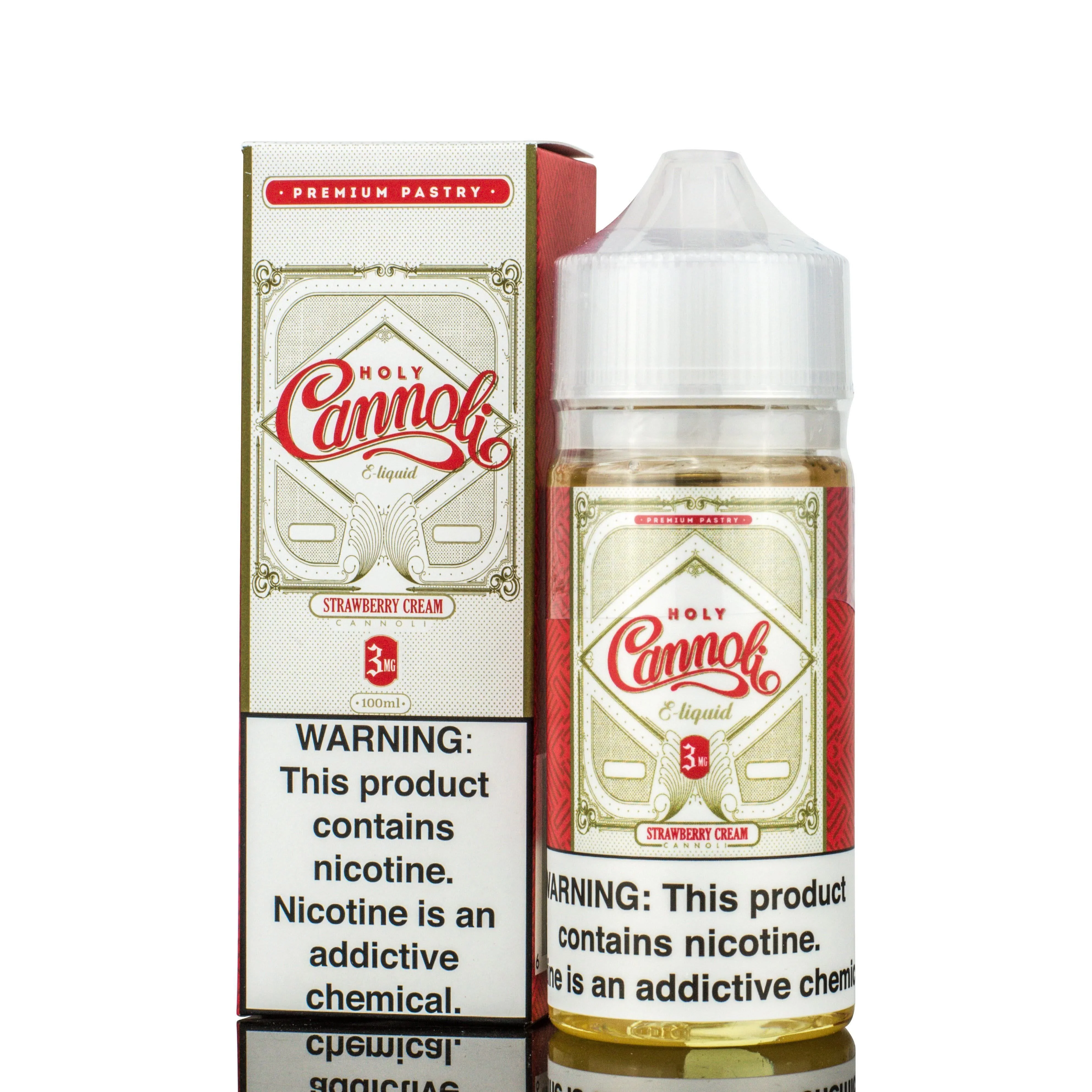 HOLY CANNOLI | Strawberry Cream Eliquid - 0mg \/ 100ML