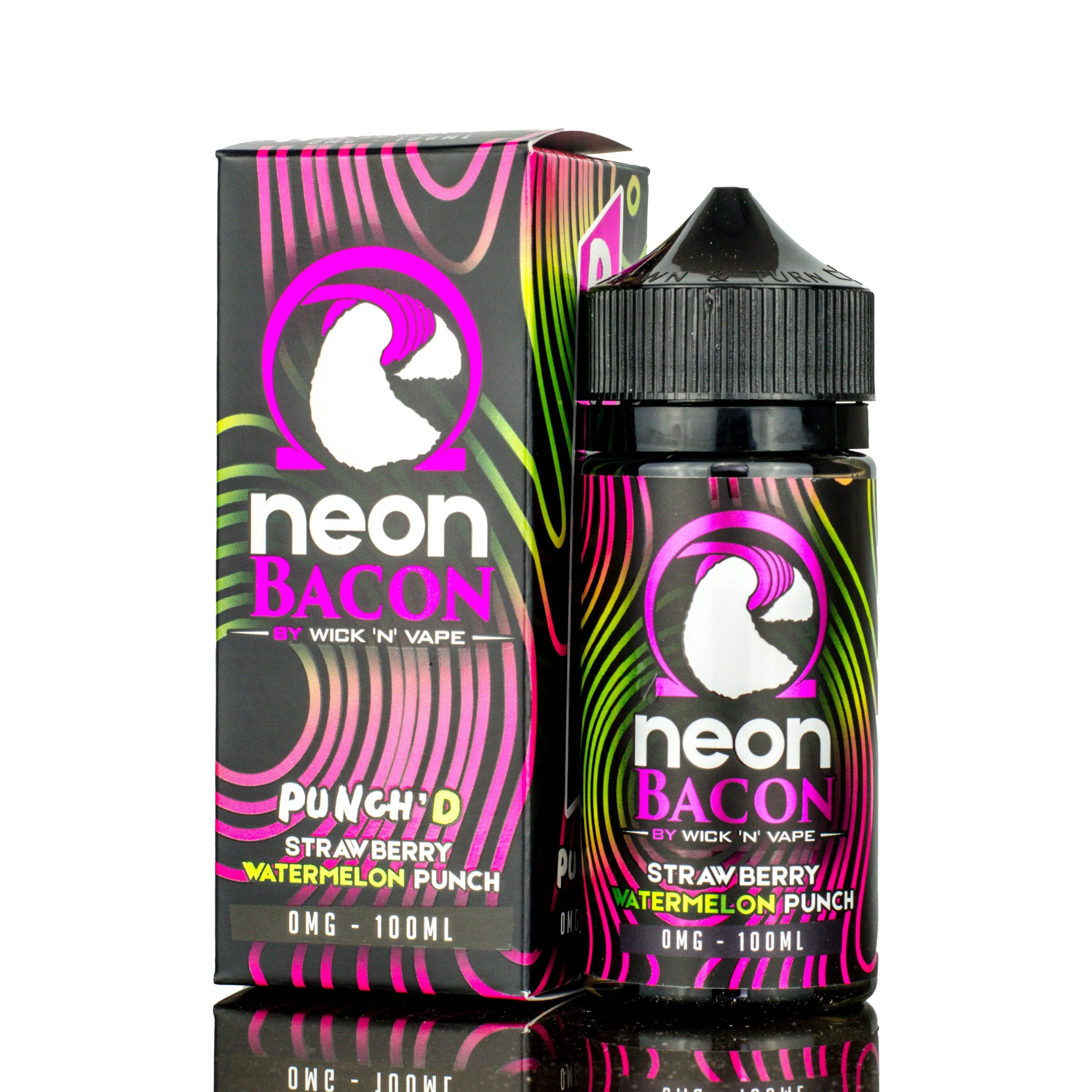 WICK N VAPE | Neon Bacon Pink PUNCH'D eLiquid - 100ML \/ 0MG