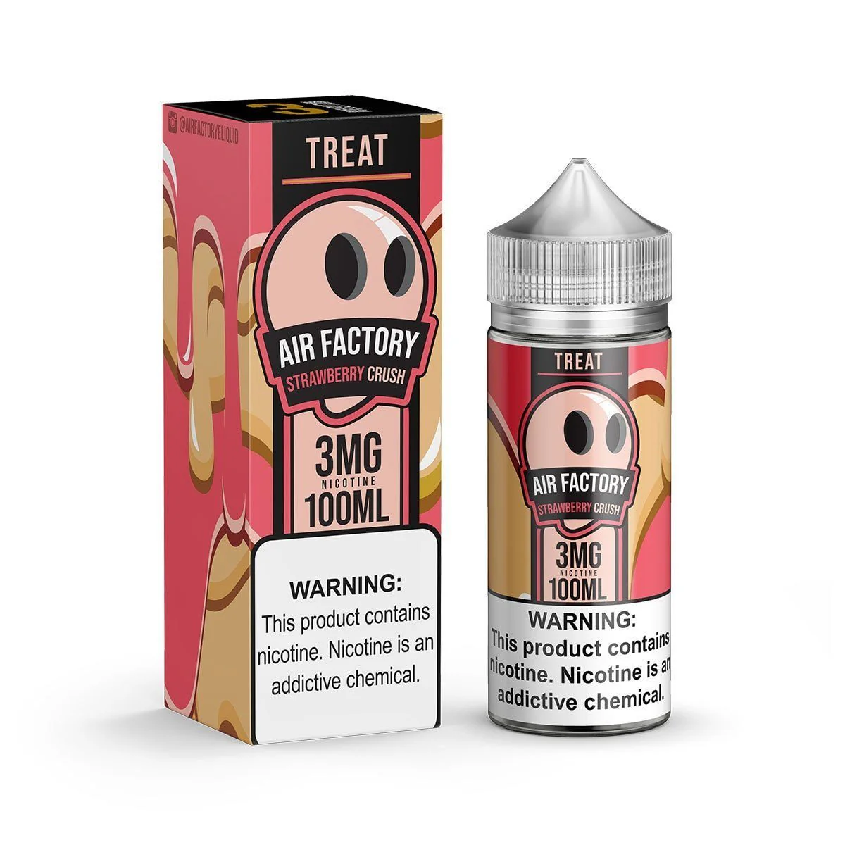 AIR FACTORY TREATS | Strawberry Crush 100ML eLiquid - 0MG